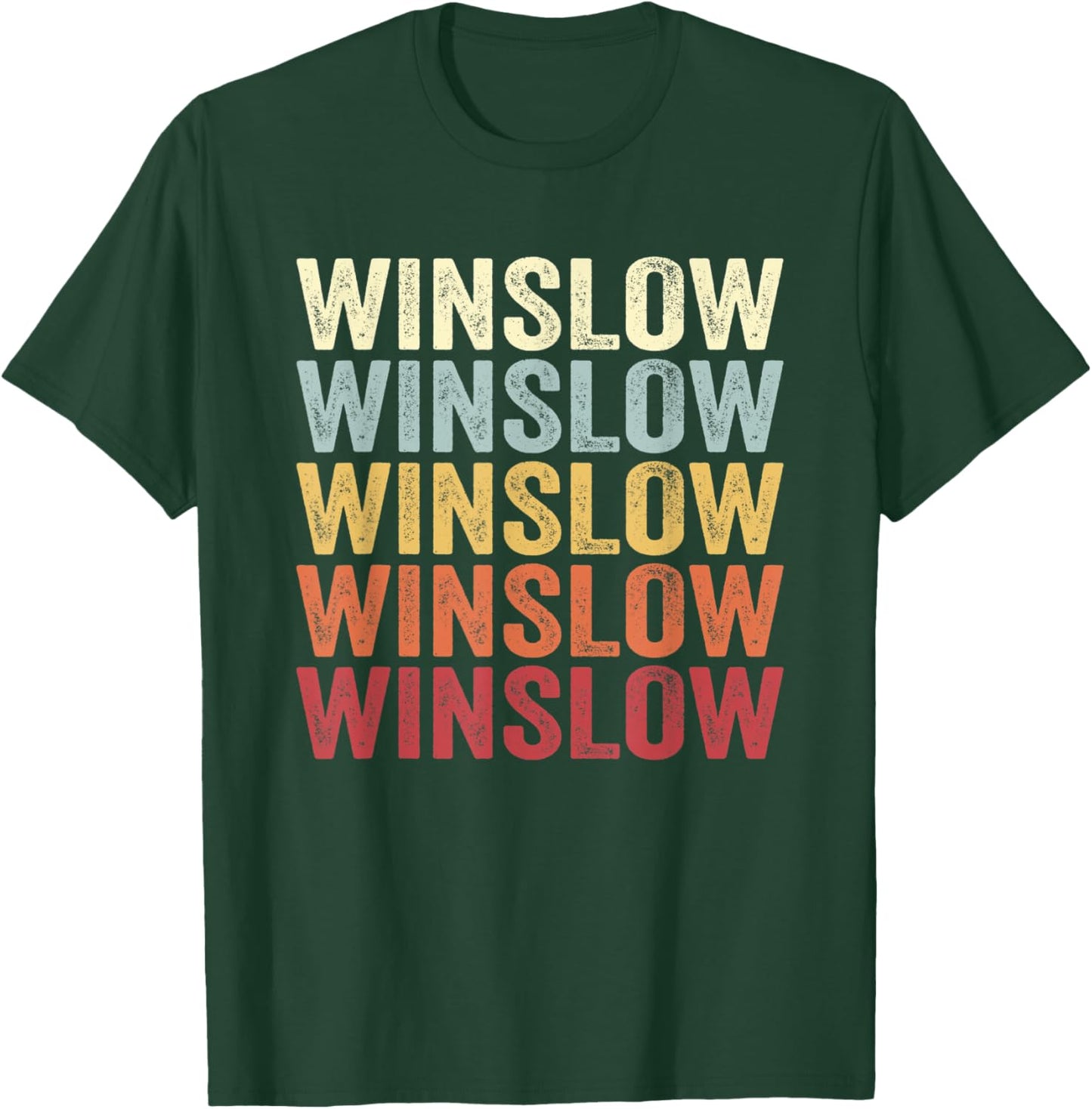 Winslow Arizona Winslow AZ Retro Vintage Text T-Shirt - T-Shirt | Forest
