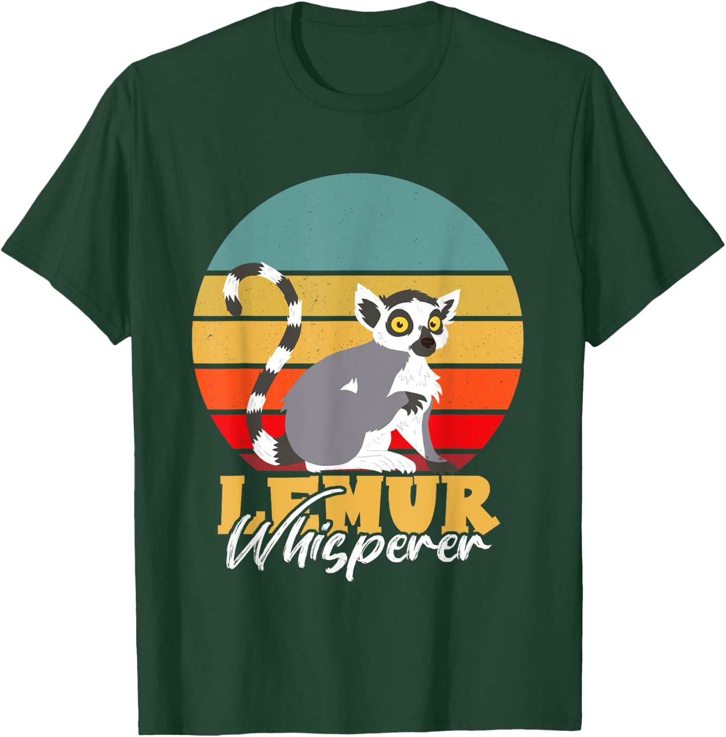 Retro Lemur Whisperer Madagascar Animal Cute Lemur Monkey T-Shirt - T-Shirt | Forest