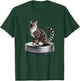 Feline Animal Friends Apparel for Cat Enthusiasts Robotic Toy Vacuum Cleaner Kitten Lover Cute Cat , Small T-Shirt - T-Shirt | Forest