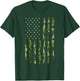 Camo American Flag USA Camouflage Men Boys Women Girls Kids T-Shirt - T-Shirt | Forest