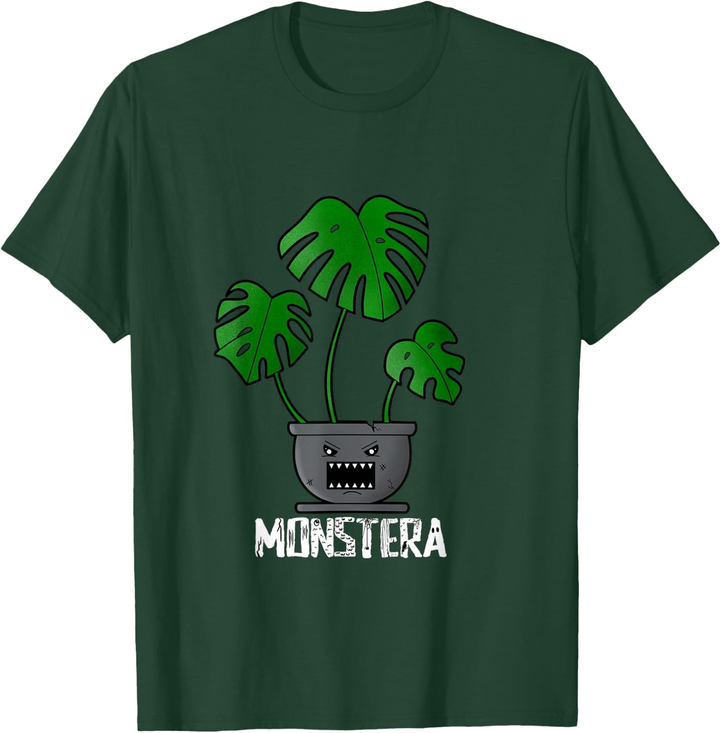 Monstera Deliciosa Plant Lover Funny Monster Dad Joke T-Shirt - T-Shirt | Forest