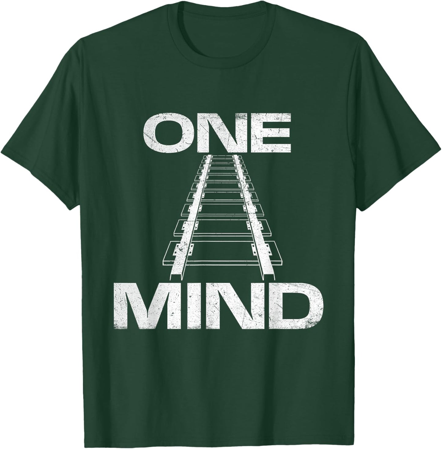 One Track Mind - Train Lover Railway Railroad T-Shirt - T-Shirt | Forest