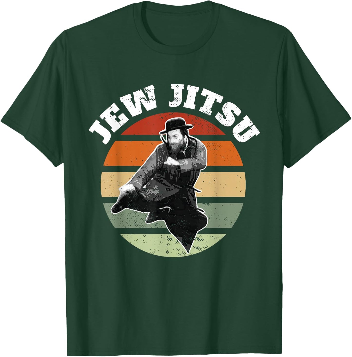 Jew Jitsu Funny Jewish Rabbi Martial Arts BJJ Jiu Jitsu T-Shirt - T-Shirt | Forest