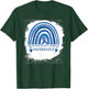 Huntington's Disease Awareness Bleached Rainbow Blue Ribbon T-Shirt - T-Shirt | Forest