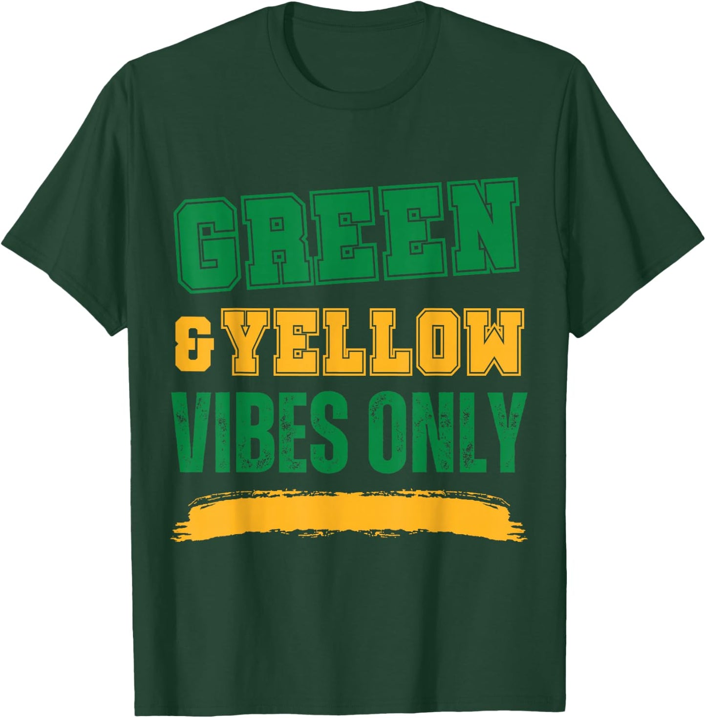 Green and Yellow Game Day T-Shirt - T-Shirt | Forest