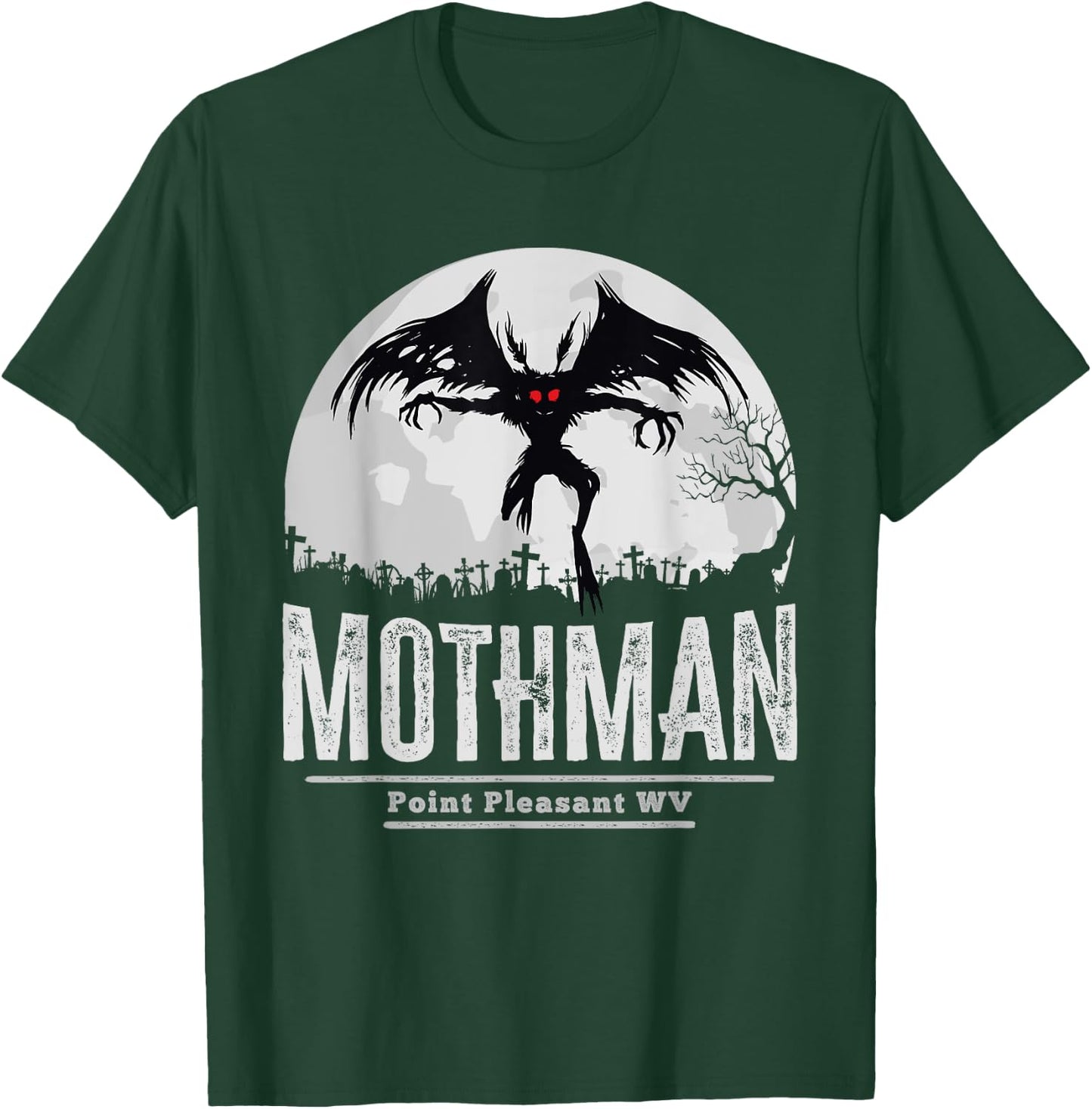 Mothman Cryptid Point Pleasant cryptozoology Halloween T-Shirt - T-Shirt | Forest