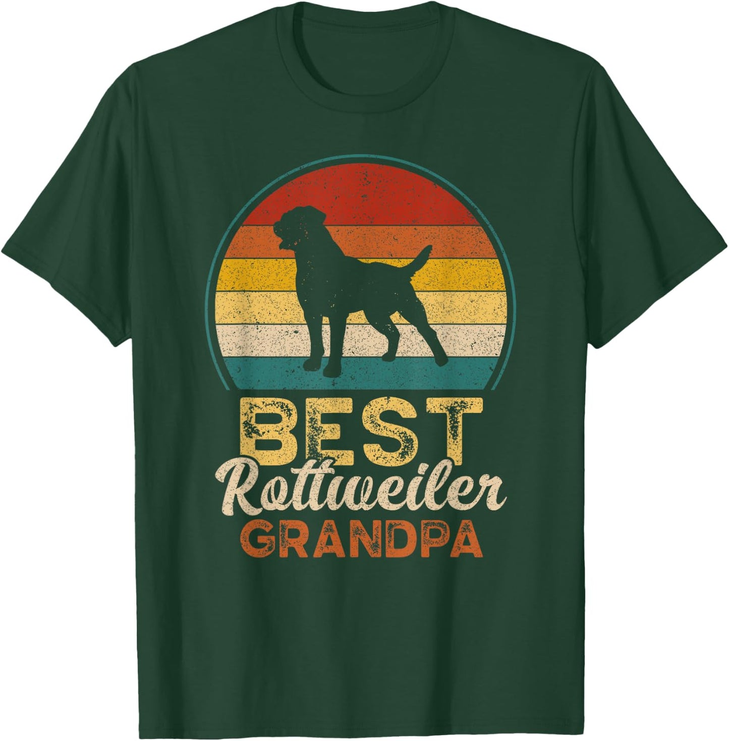 Best Rottweiler Grandpa, Father's Day, Grandfather T-Shirt - T-Shirt | Forest