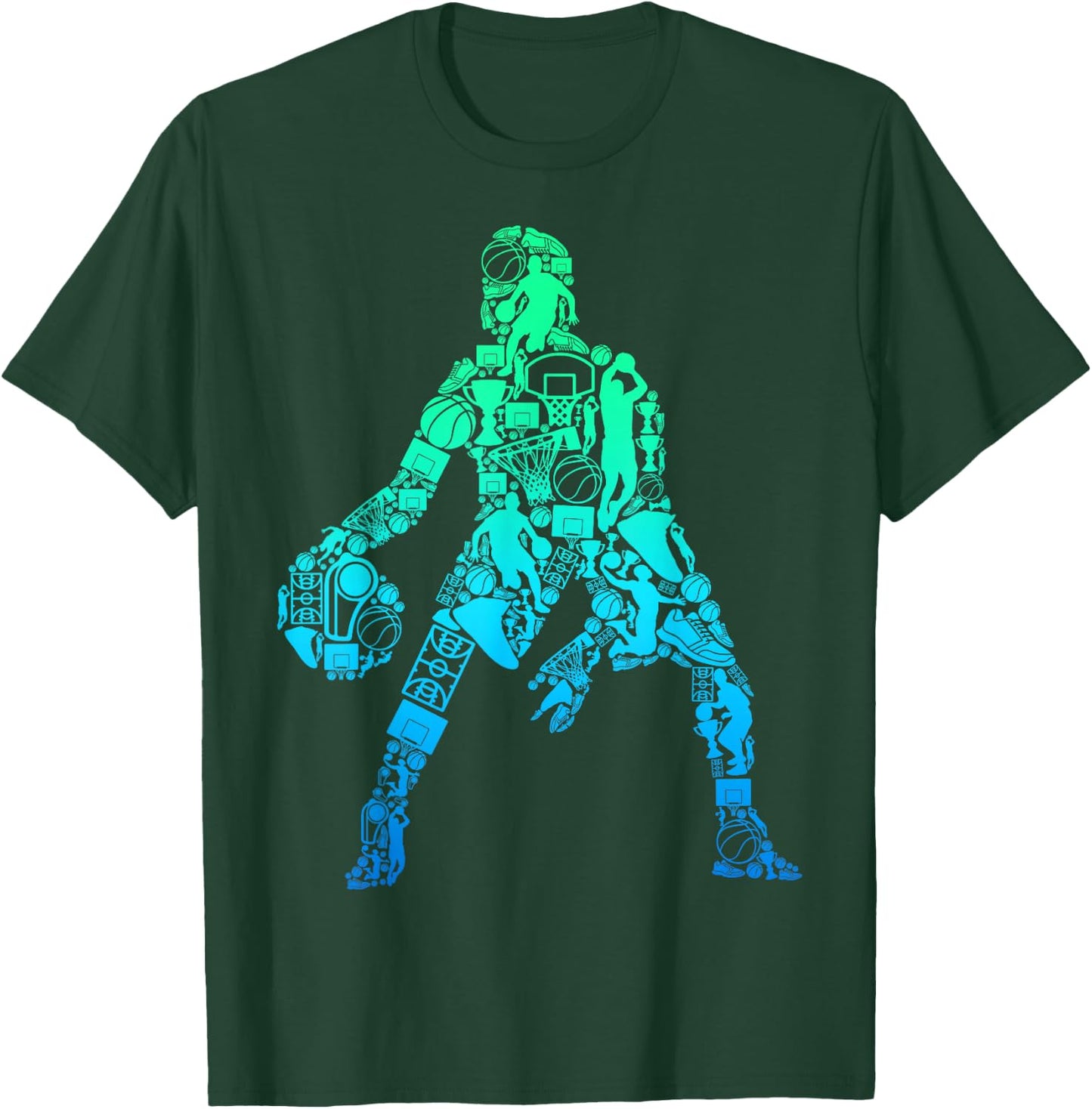 Basketball Boys Kids Men T-Shirt - T-Shirt | Forest