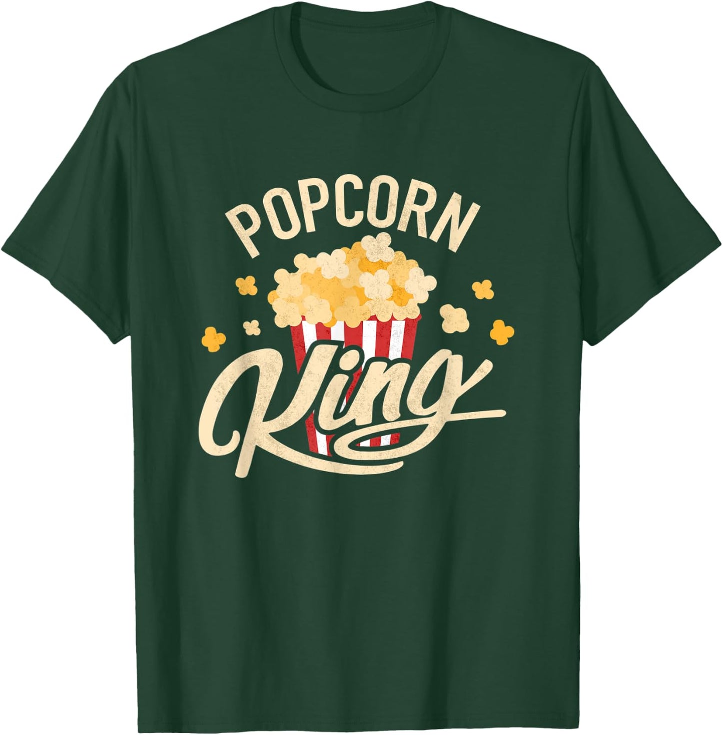 Funny Popcorn King Cute Snack Cinema Men Boys Kids Costume T-Shirt - T-Shirt | Forest