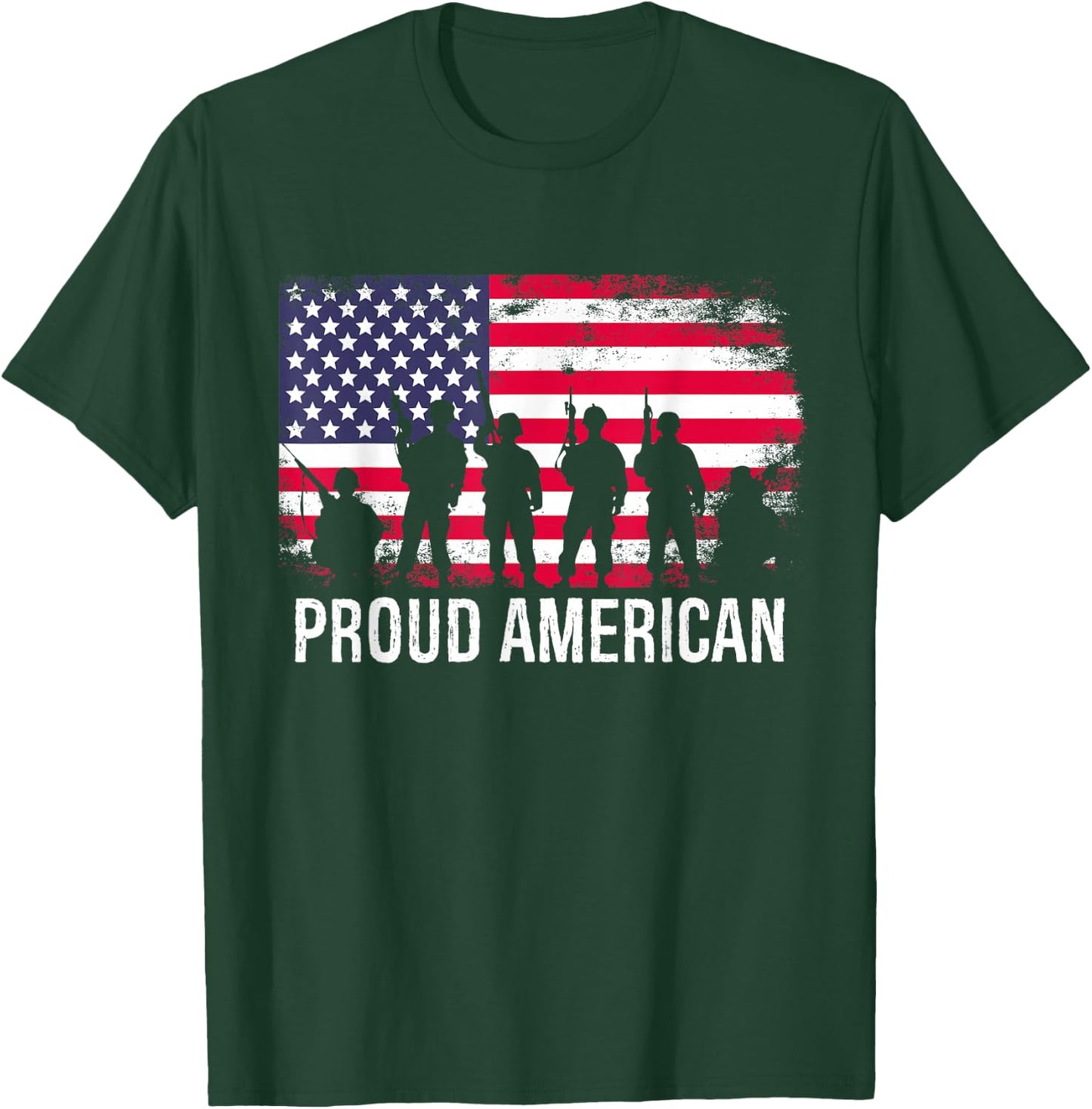 I am a proud American and Patriot T-Shirt - T-Shirt | Forest