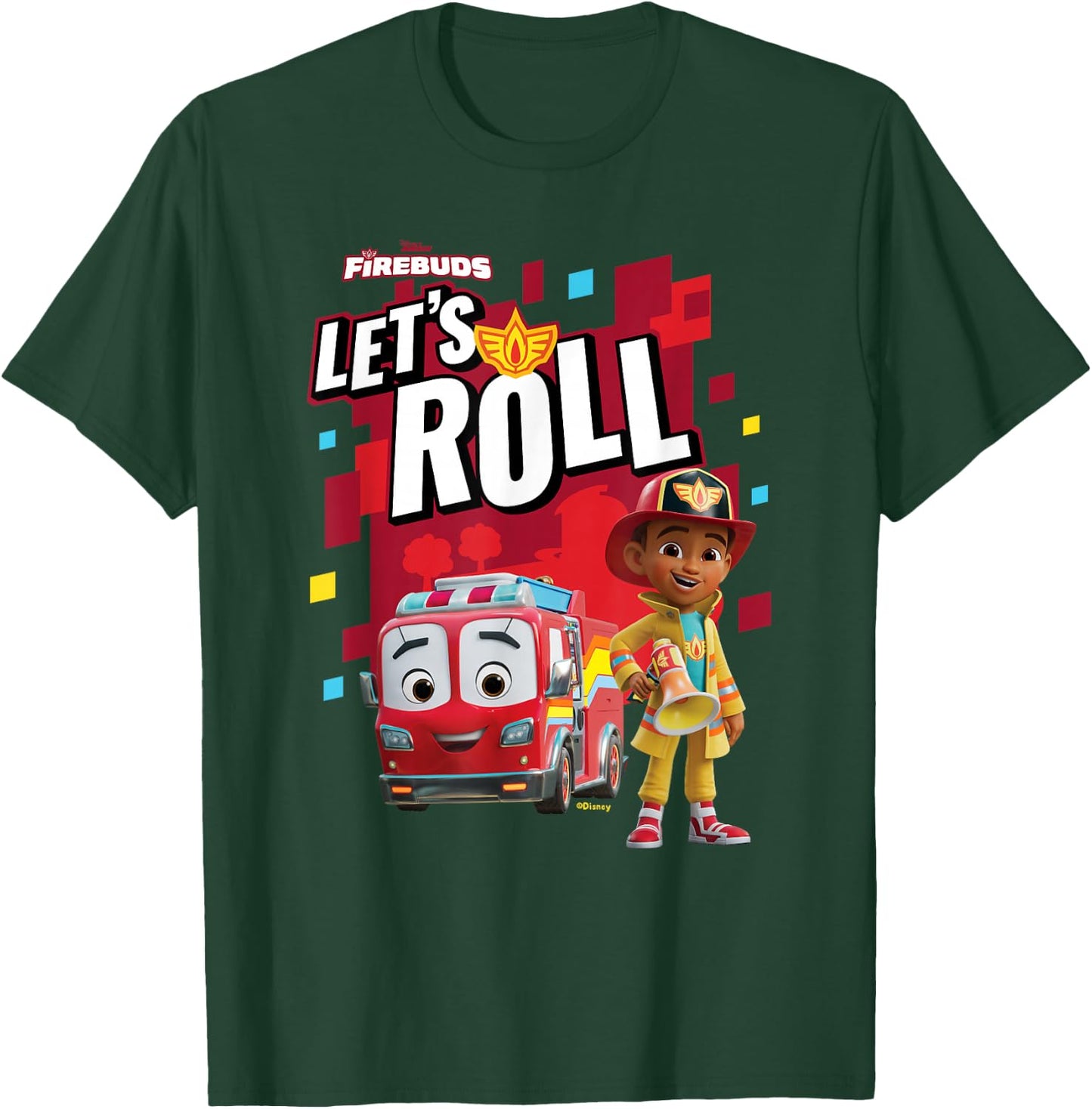 Disney Junior Firebuds Bo and Flash Fire Truck Let’s Roll T-Shirt - T-Shirt | Forest