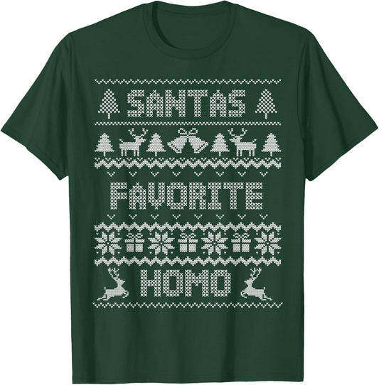Santa's Favorite Homo - Gay Christmas T-Shirt - T-Shirt | Forest