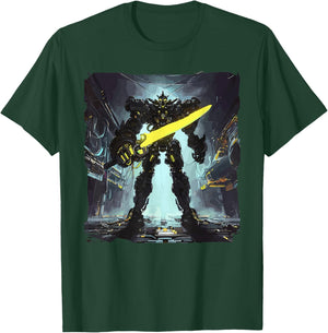 Battlemech Cyberpunk Sci-Fi Mech Warrior Sci-Fi Robot T-Shirt - T-Shirt | Forest