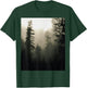 Moody Foggy Treescape Landscape Painting T-Shirt - T-Shirt | Forest