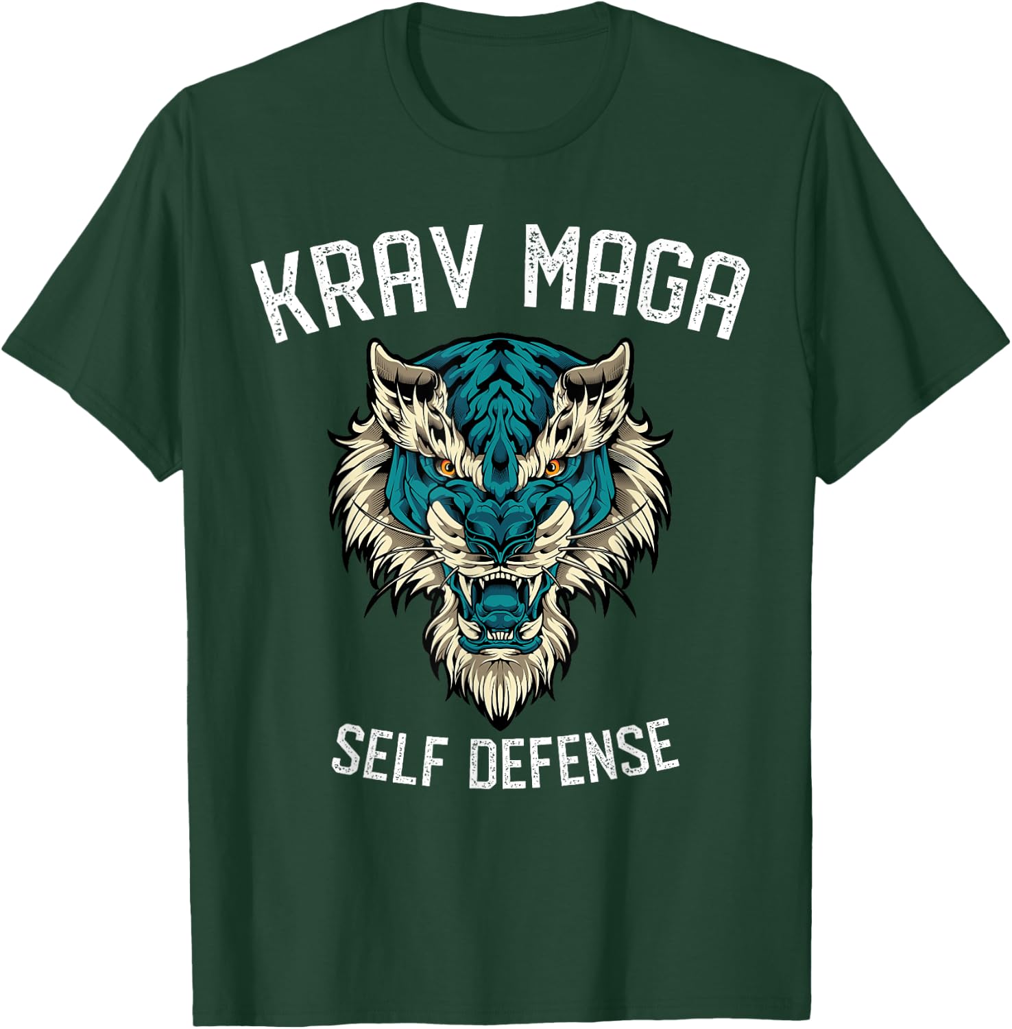 Krav Maga Self Defense Lion - Israeli Defense Force T-Shirt - T-Shirt | Forest