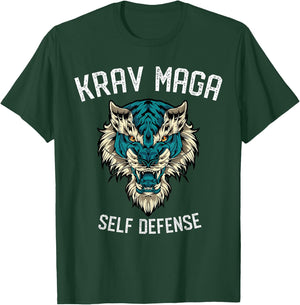 Krav Maga Self Defense Lion - Israeli Defense Force T-Shirt - T-Shirt | Forest