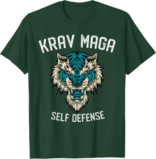 Krav Maga Self Defense Lion - Israeli Defense Force T-Shirt - T-Shirt | Forest