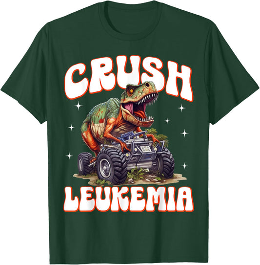 Crush Leukemia Awareness Cure Blood Cancer Fighter Kids T-Shirt - T-Shirt | Forest