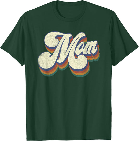 Mom Gifts From Kids Retro Vintage Mother's Day Mom T-Shirt - T-Shirt | Forest