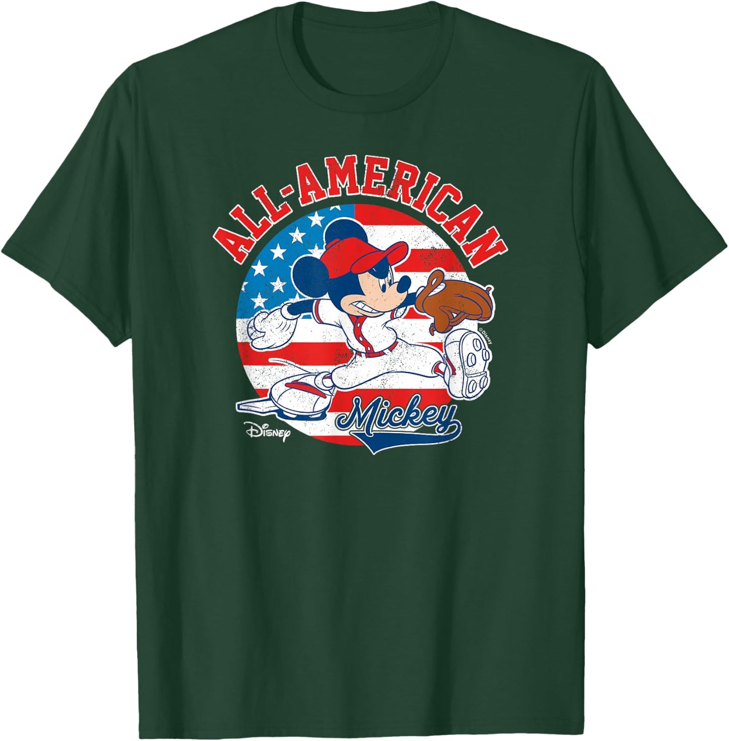 Disney - Mickey Americana Baseball T-Shirt - T-Shirt | Forest