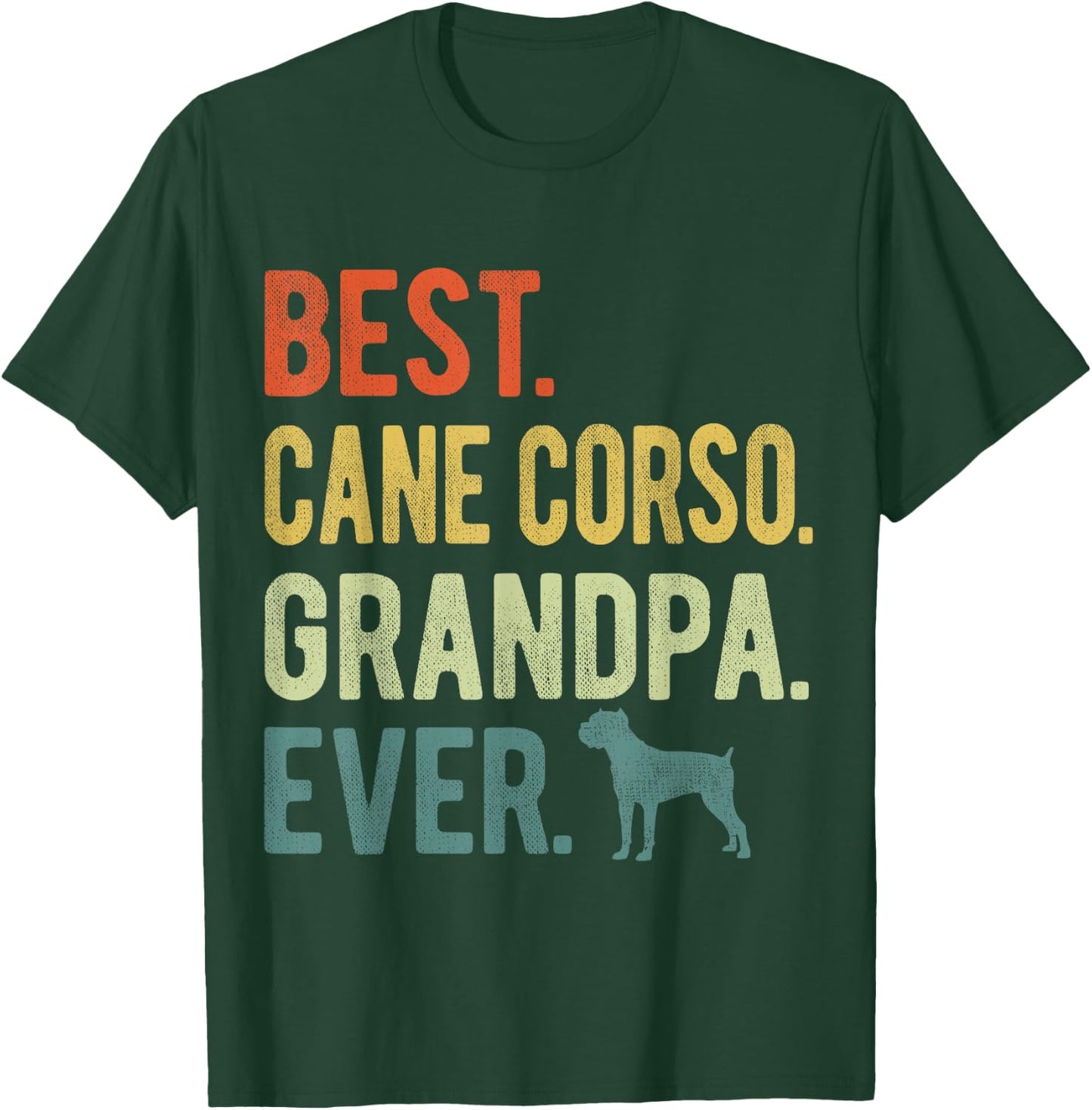Best Cane Corso Grandpa Ever Dog Lovers Father's Day T-Shirt - T-Shirt | Forest