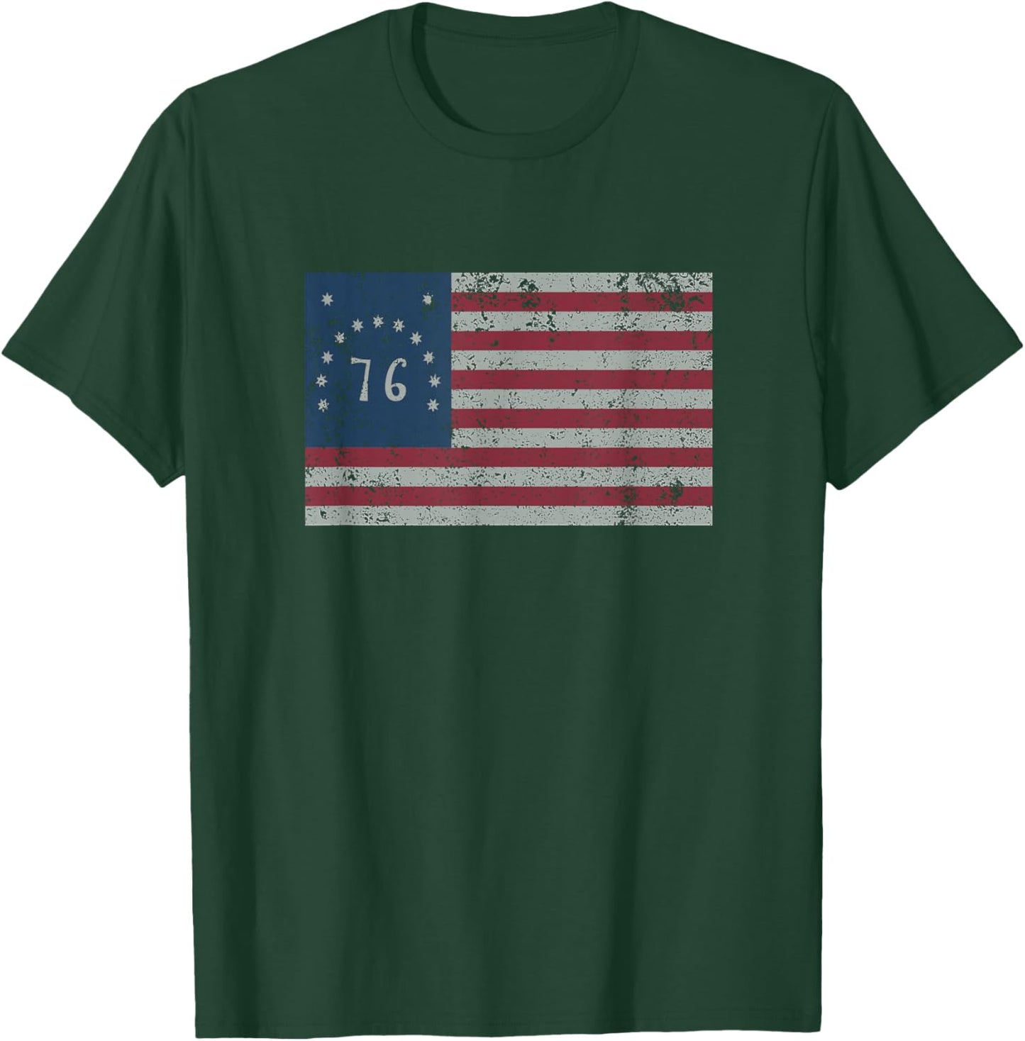 American Bennington Flag United States of America 1776 Shirt T-Shirt - T-Shirt | Forest