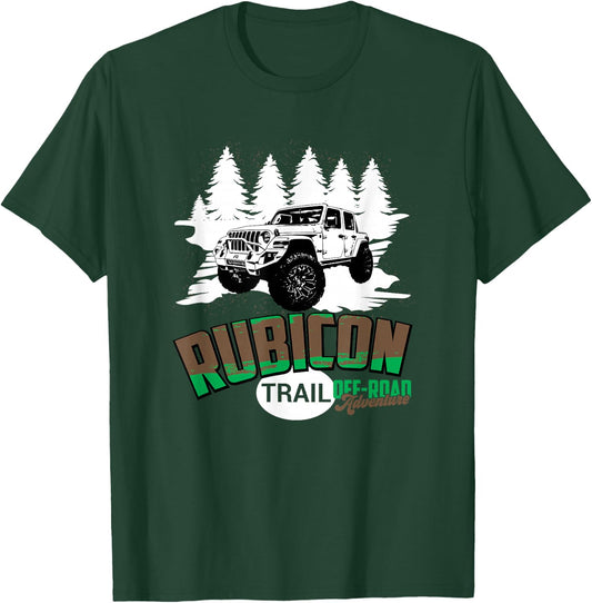 Rubicon Trail- 4x4 Off-road SUV California Outdoor Trail T-Shirt - T-Shirt | Forest