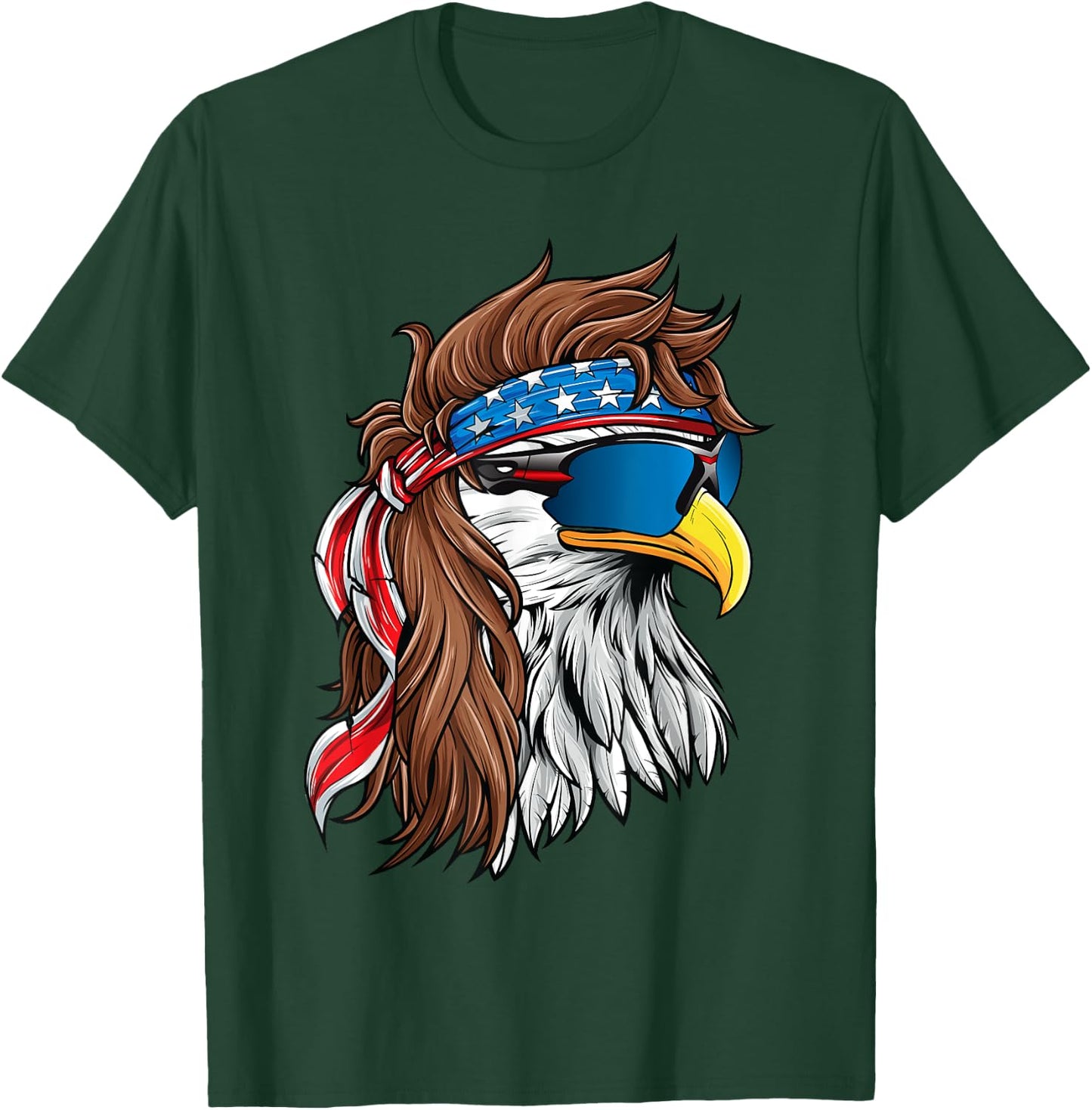 Patriotic Eagle Shirt 4th of July USA American Flag T-Shirt - T-Shirt | Forest