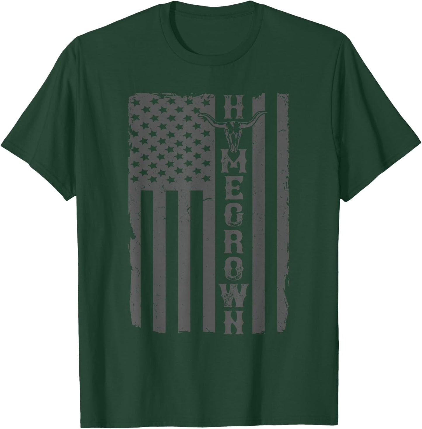The Homegrown Stripe: Cowboy Edition American Flag T-Shirt - T-Shirt | Forest
