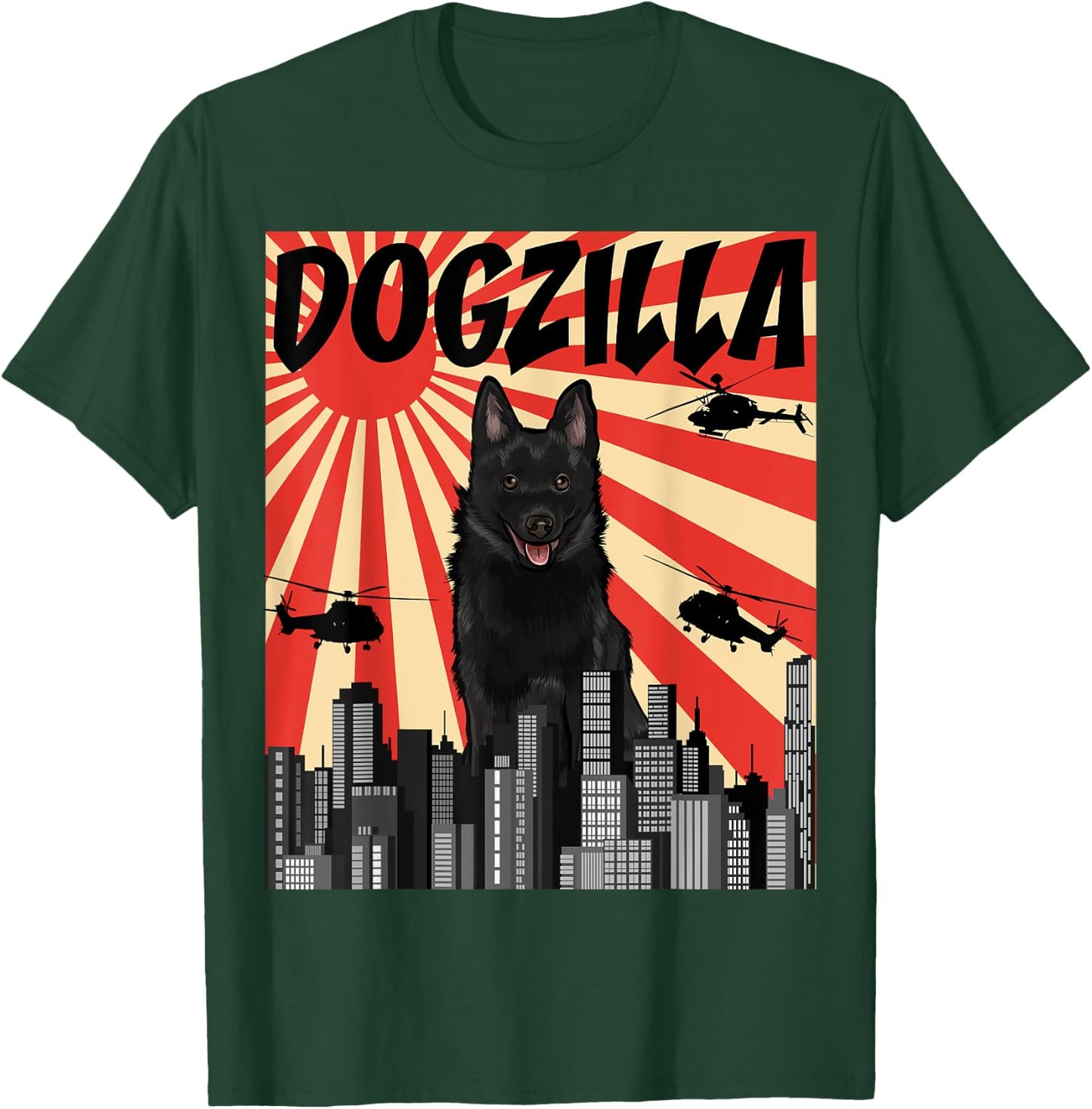 Funny Dog Skipperki T-Shirt - T-Shirt | Forest