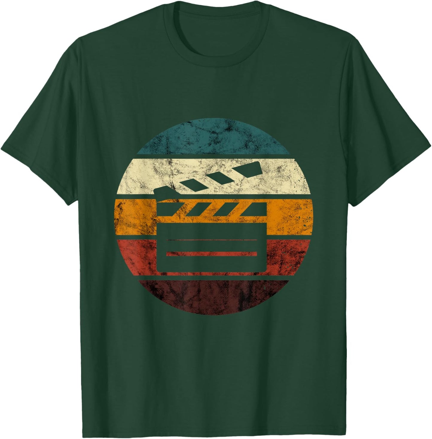 Clapboard Filmmaking Retro Cinematography Vintage Filmmaker T-Shirt - T-Shirt | Forest