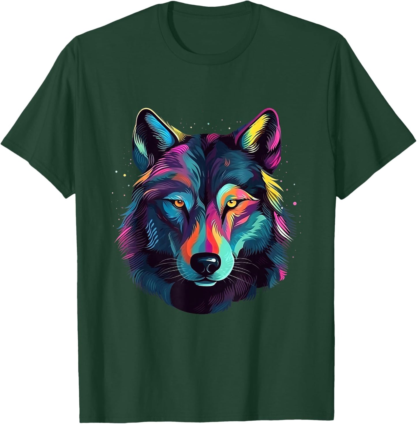 Wolf Pop Art Colorful Art Wolf Lover T-Shirt - T-Shirt | Forest