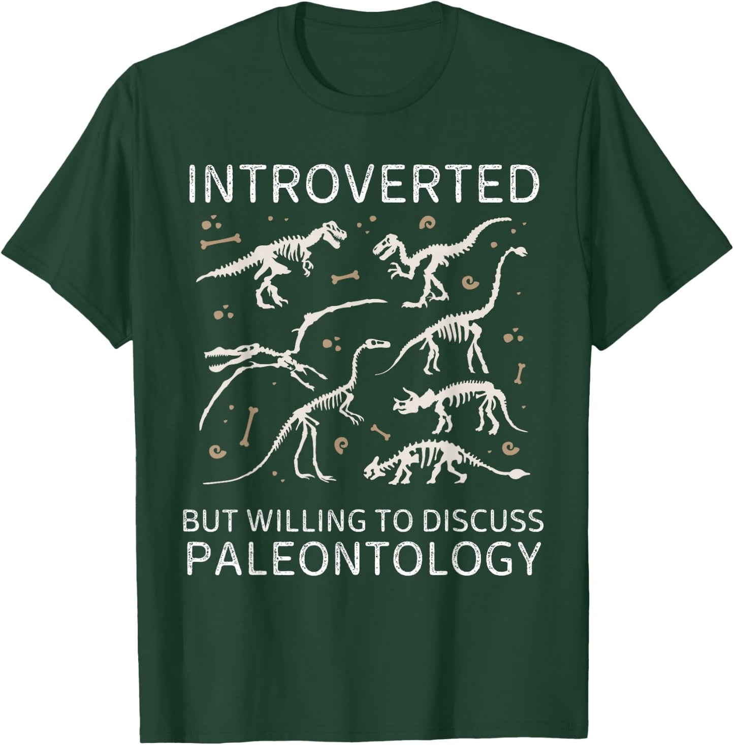Vintage Introverted But Willing To Discuss Paleontology T-Shirt - T-Shirt | Forest