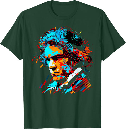 Pop Art Ludwig van Beethoven Music Composer T-Shirt - T-Shirt | Forest