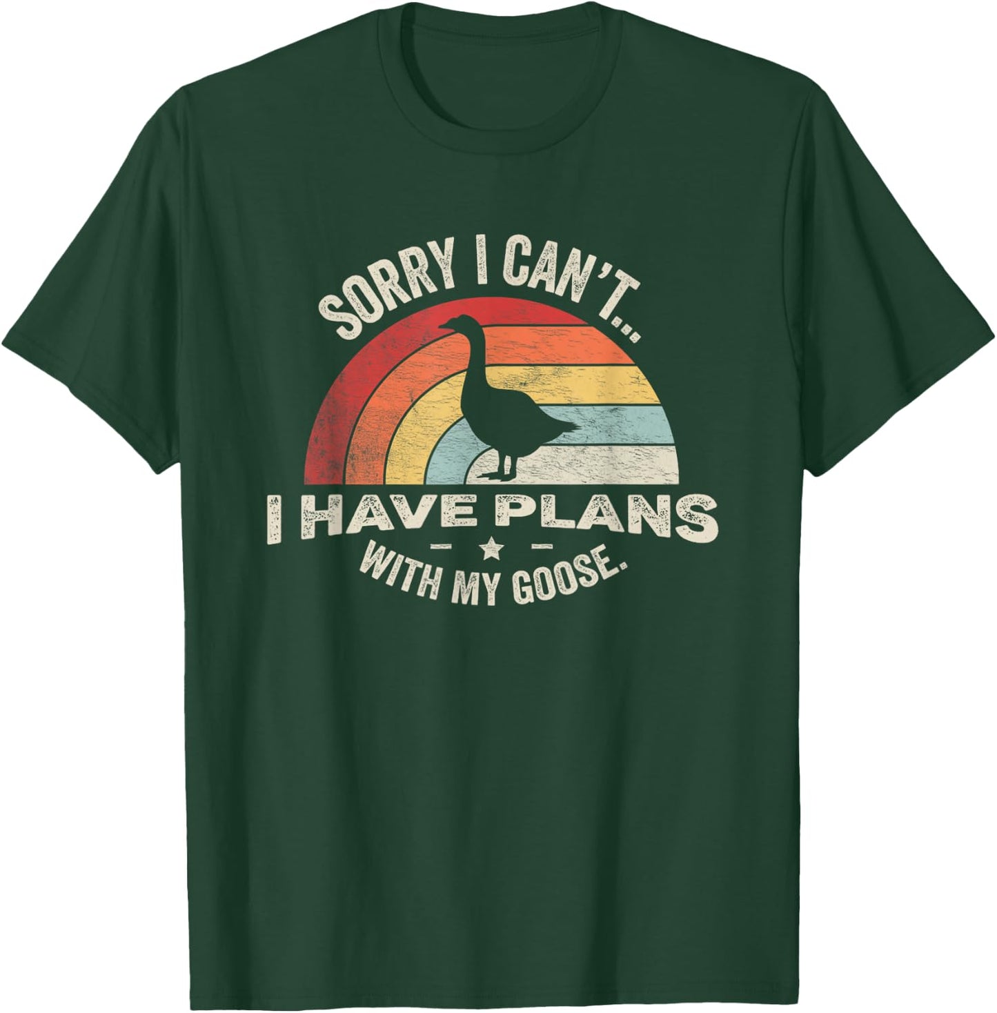 Funny Goose Outfit Geese Poultry Vintage Retro Goose Sayings T-Shirt - T-Shirt | Forest