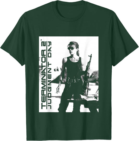 Terminator 2 Judgement Day Sarah Connor T-Shirt - T-Shirt | Forest
