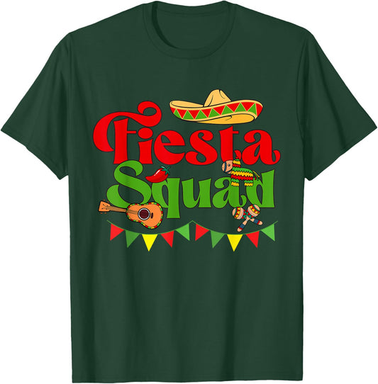 Down To Fiesta Design - Fiesta Squad T-Shirt - T-Shirt | Forest