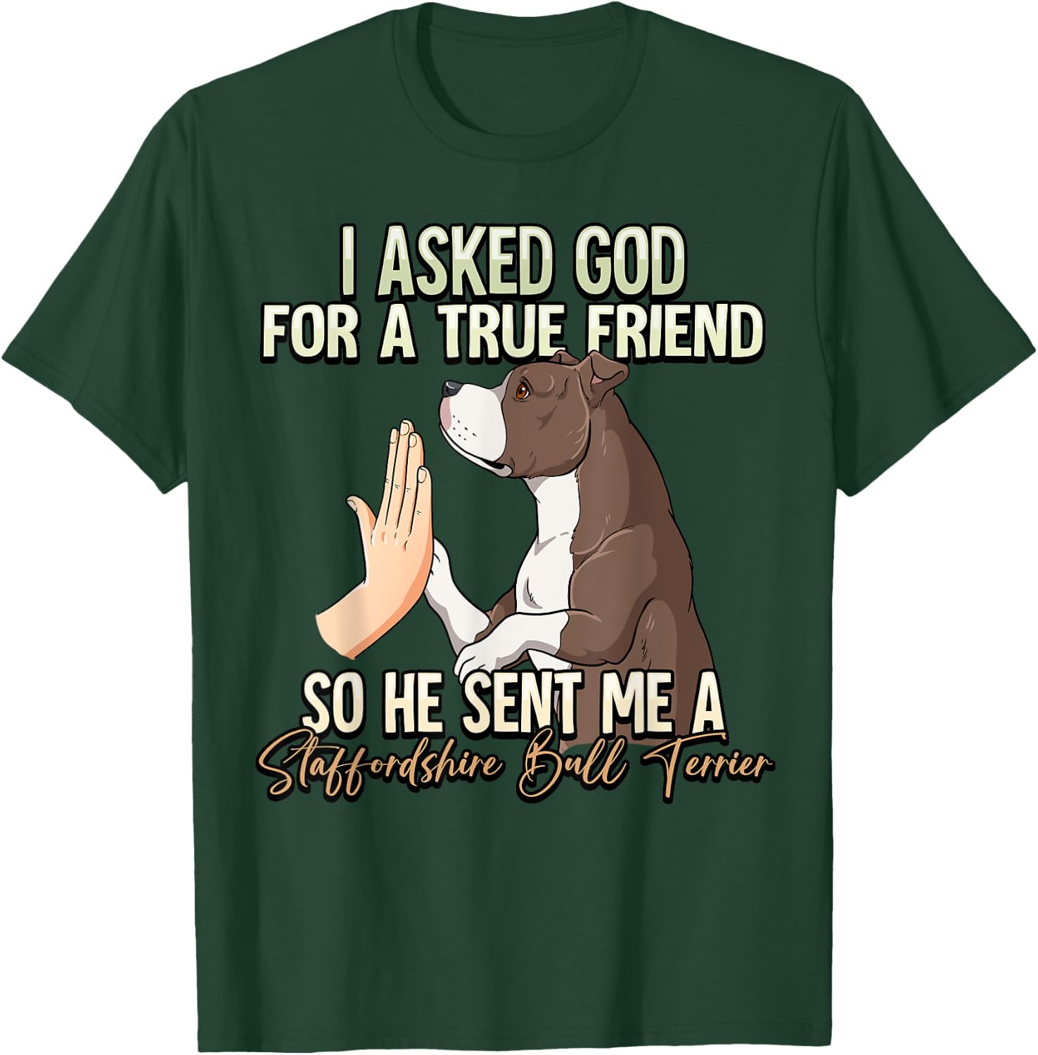 Staffordshire Bull Terrier T-Shirt - T-Shirt | Forest