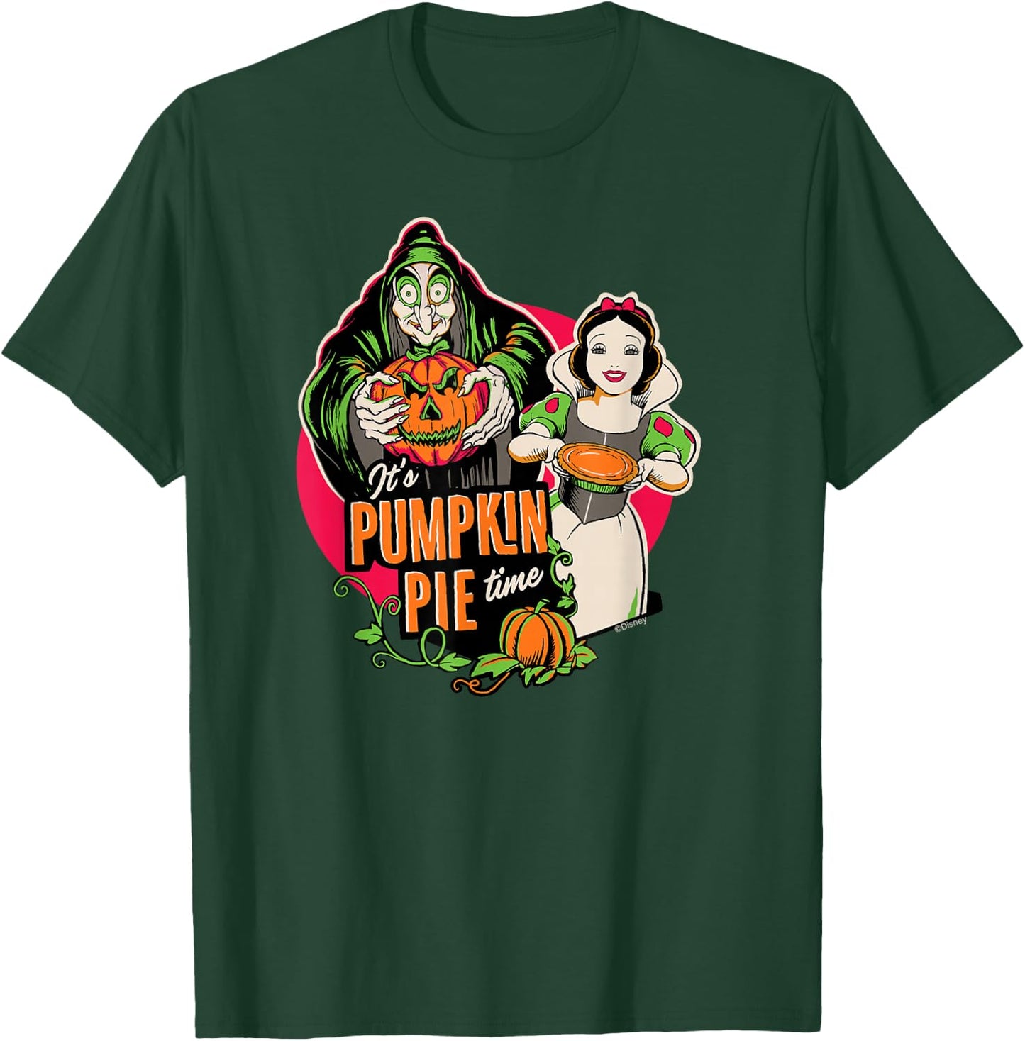 Disney Princess Snow White Queen Pumpkin Pie Time Halloween T-Shirt - T-Shirt | Forest