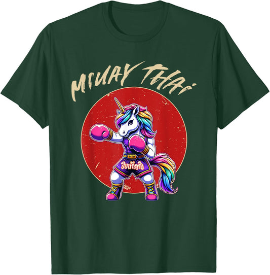Muay Thai and Thai Boxing Unicorn T-Shirt - T-Shirt | Forest