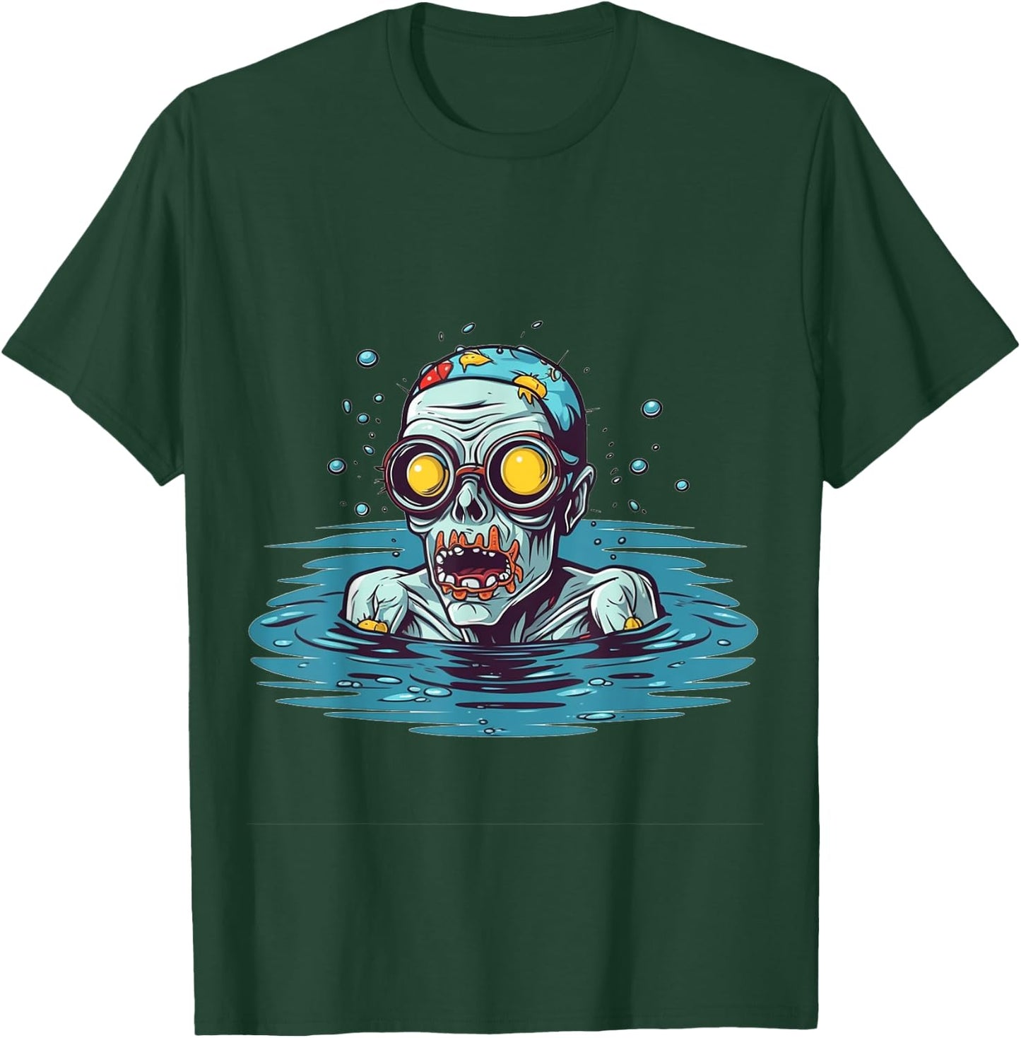 Zombie Swimmer Halloween Costume Swimming Men Women Kids T-Shirt - T-Shirt | Forest