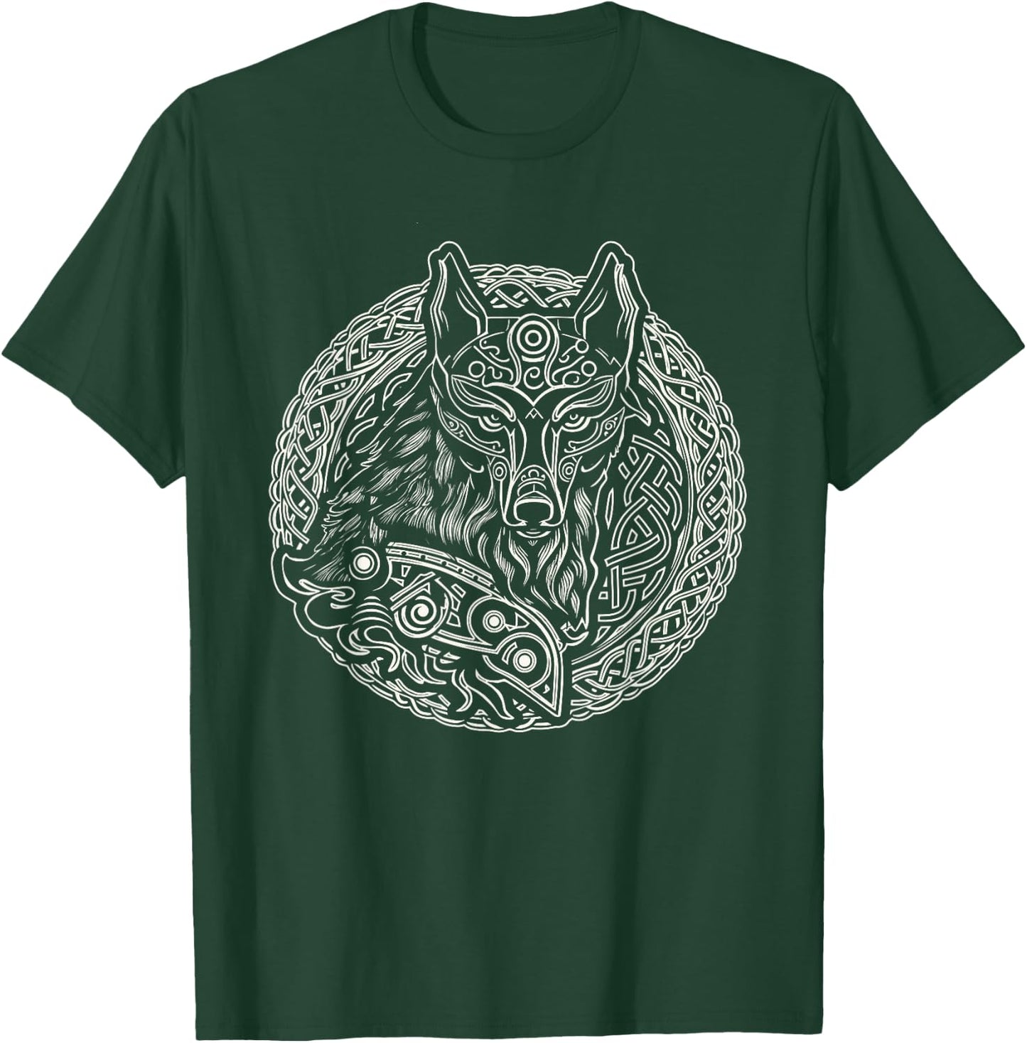 Viking Celtic Fenrir Wolf , Men T-Shirt - T-Shirt | Forest
