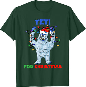 Abominable Snowman Yeti For Christmas Yeti Monster Holiday T-Shirt - T-Shirt | Forest