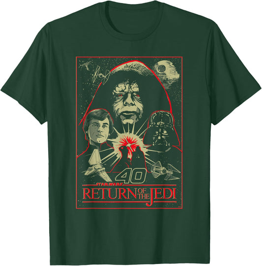 Star Wars Return of the Jedi 40th Anniversary Retro Vintage T-Shirt - T-Shirt | Forest