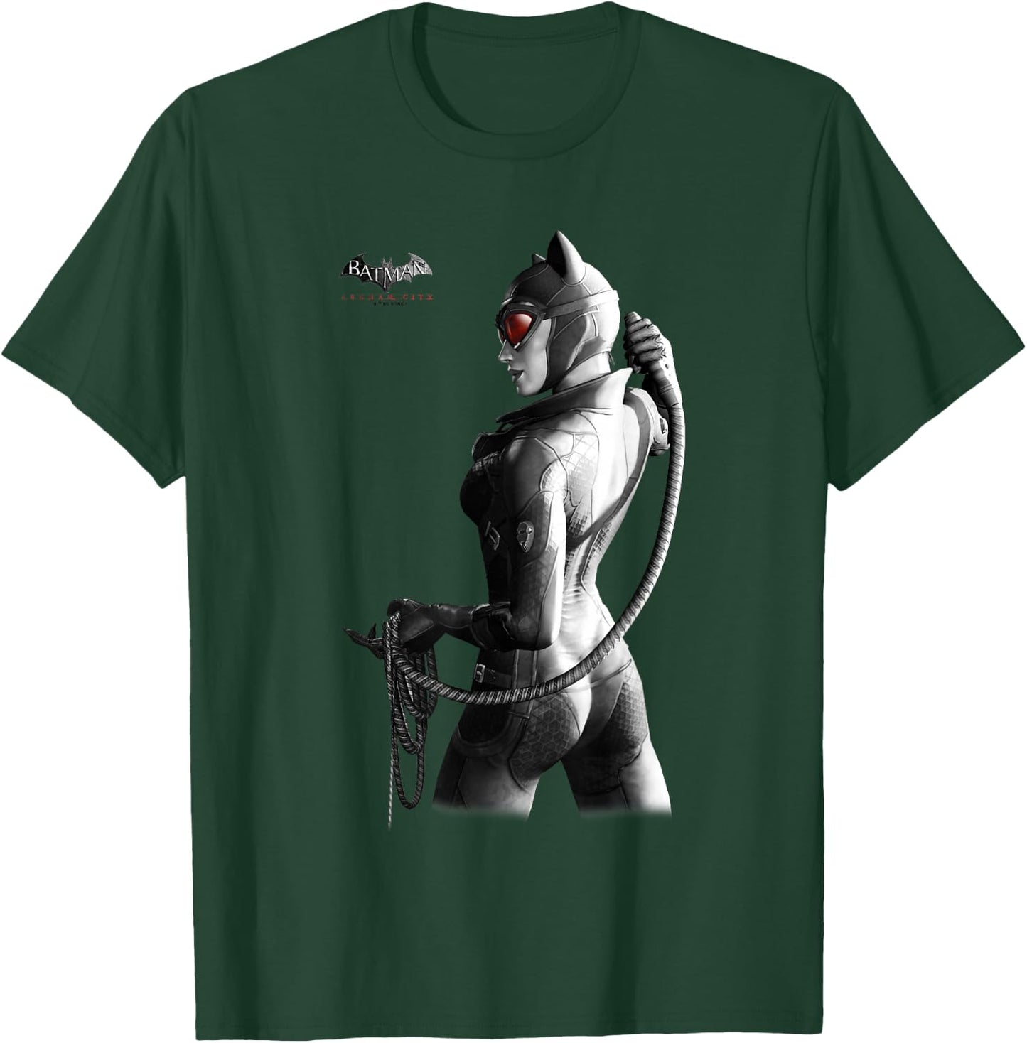Batman: Arkham City Catwoman Distressed Villain Poster T-Shirt - T-Shirt | Forest