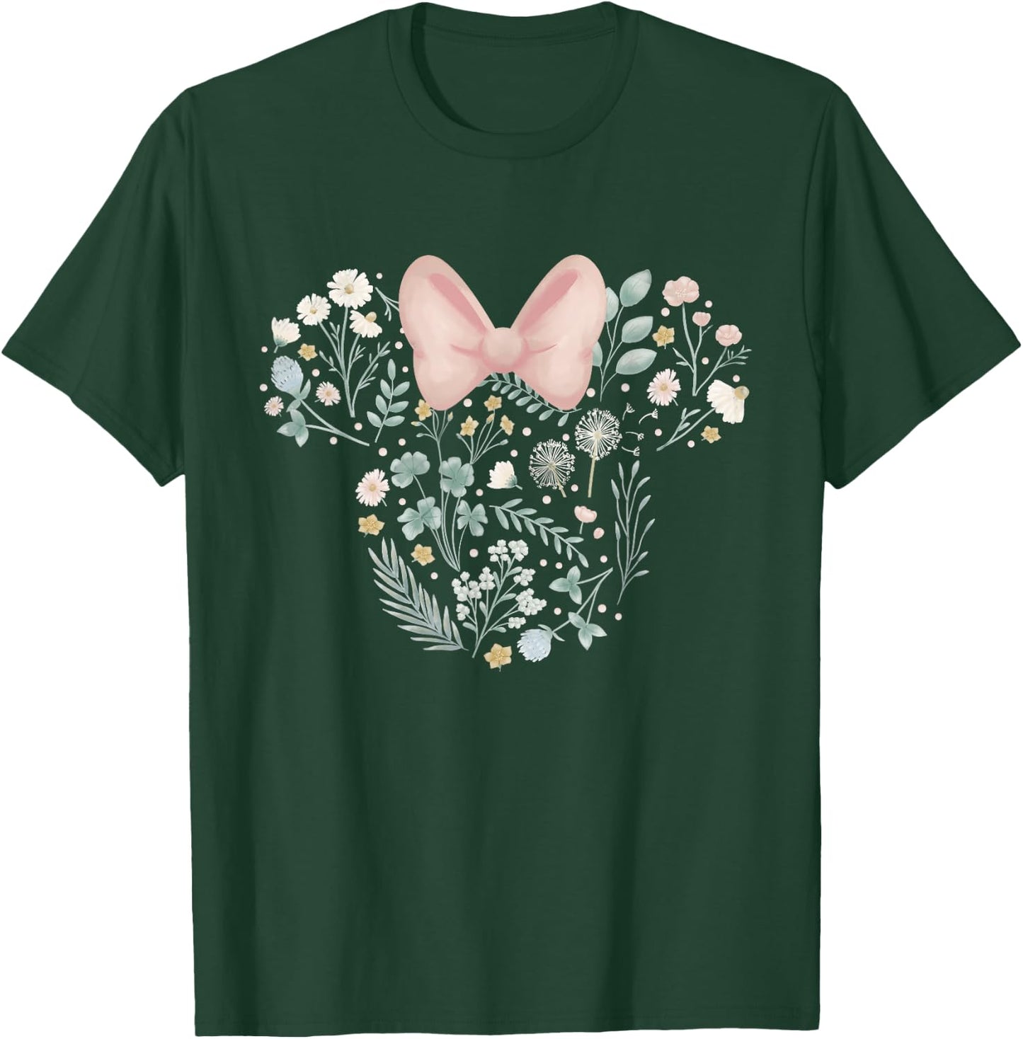 Disney Minnie Mouse Icon Spring Flowers T-Shirt - T-Shirt | Forest