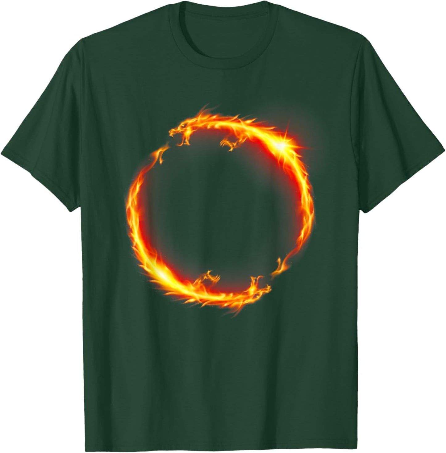 Dueling Dragons Fire Ring T-Shirt - T-Shirt | Forest