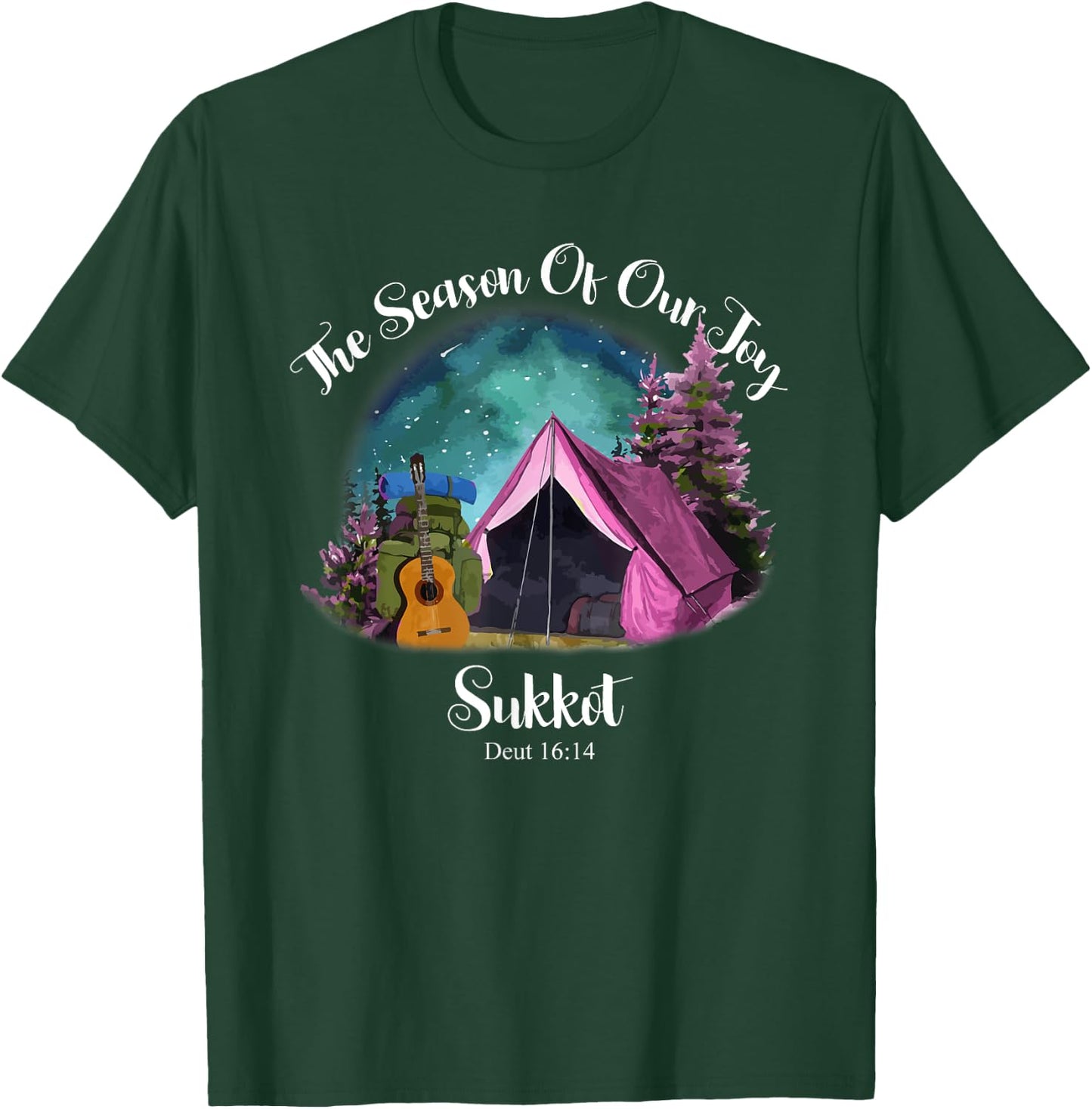 Sukkot Biblical Feast Celebration Bible Study Worship Yeshua T-Shirt - T-Shirt | Forest