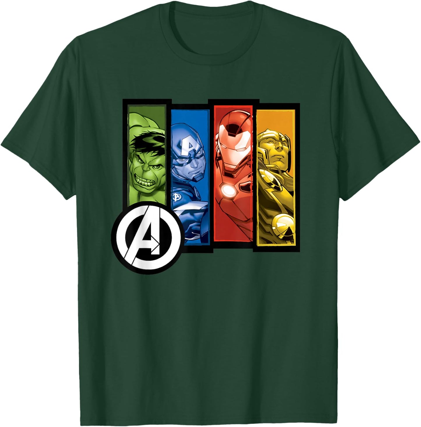 Marvel Avengers Four Heroes Four Colours T-Shirt - T-Shirt | Forest