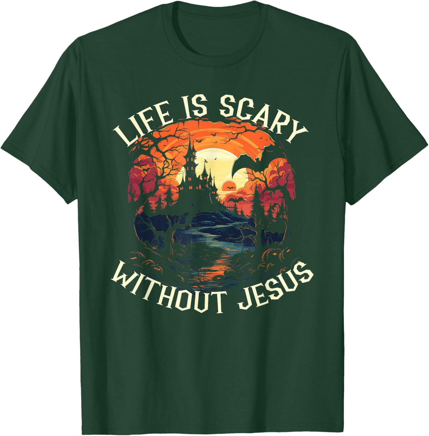 Christian Halloween Jesus Christ Trick Or Treat Christianity T-Shirt - T-Shirt | Forest
